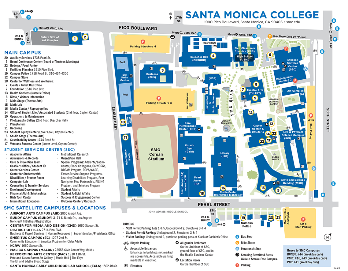 SMC Main Campus Map