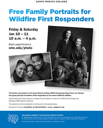 Free Family Portraits for Wildfire First Responders Poster