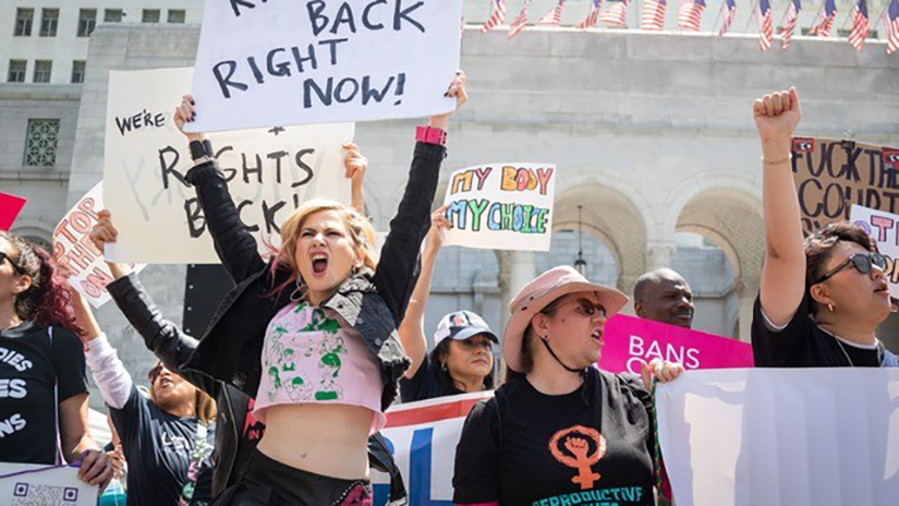 Caylo Seals also won a second place award at the 66th Annual Southern California Journalism Awards in the Best News Photo category. The photo shows Shira Yevin (left), founder of Gritty in Pink, an organization advocates for gender equity and equality in the music industry, at an abortion rights protest outside Los Angeles City Hall, in Downtown Los Angeles, Calif., on Saturday, April 15, 2023.