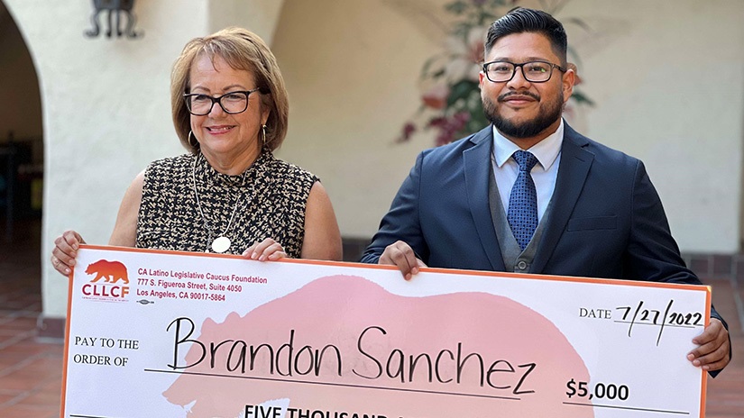 Brandon with Senator Maria Elena Durazo