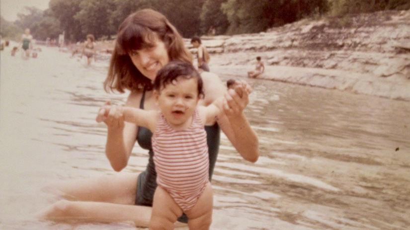 A young Ana with her mom