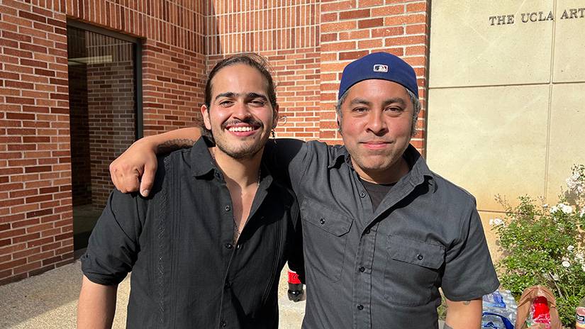 Carlos Rouzaud and Prof Jason de Leon at Fowler Museum UCLA.