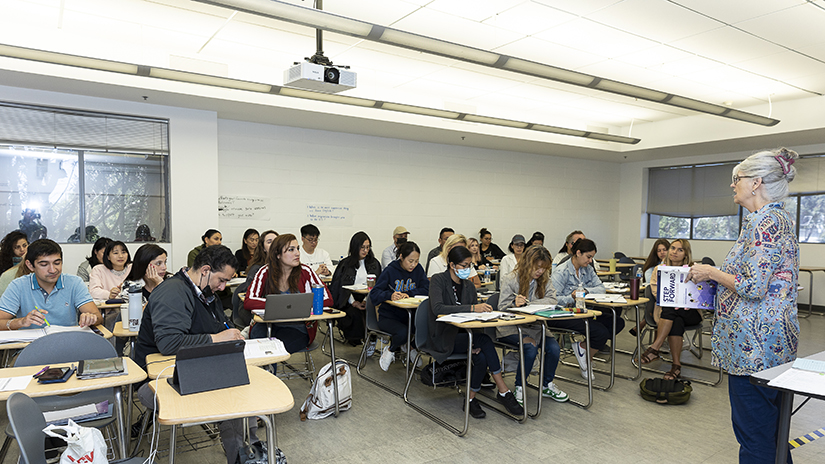 Marianne Borgardt teaching ESL class