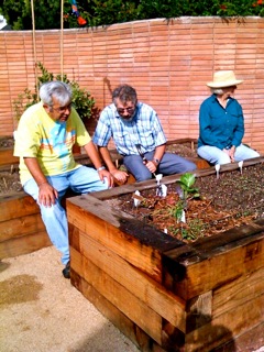 Students in the Organic Garden